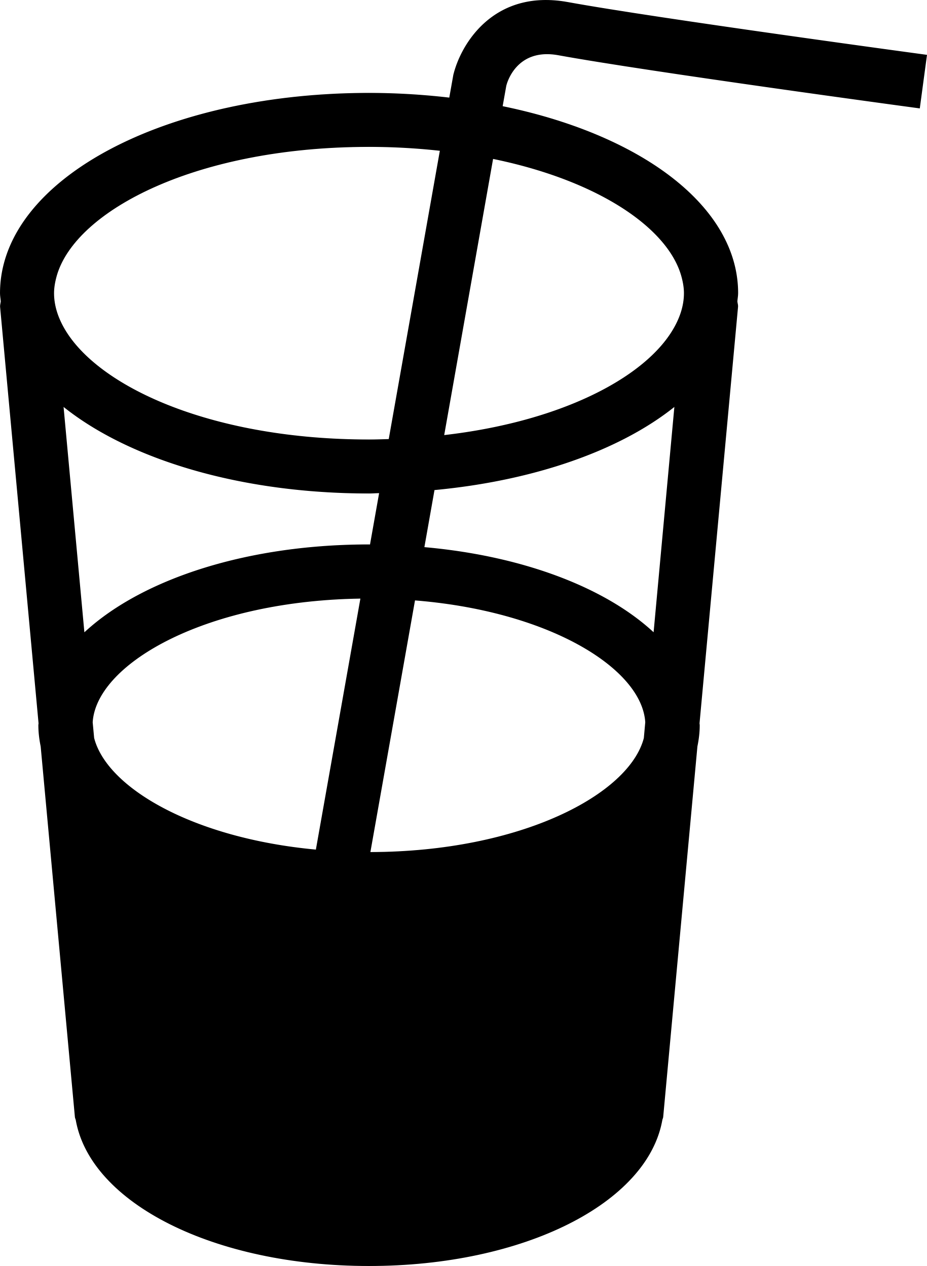 Drink In Transparent Glass With A Straw Outline Icon Svg Set Free Vectors